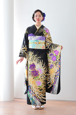 宵に咲く雅の菊花文様_振袖_100023 | 上原フォートスタジオ