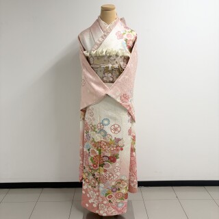 白×ピンク_振袖_102413 | ジョイフル恵利OUTLET　大阪駅前第2ビル店